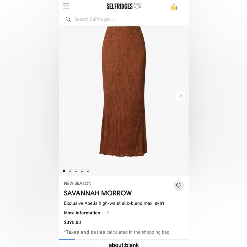 Savannah Morrow Abelia skirt sz small